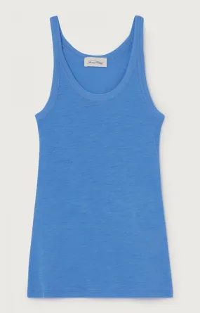 American Vintage IRYSON Crew Neck Tank in Cornflower 