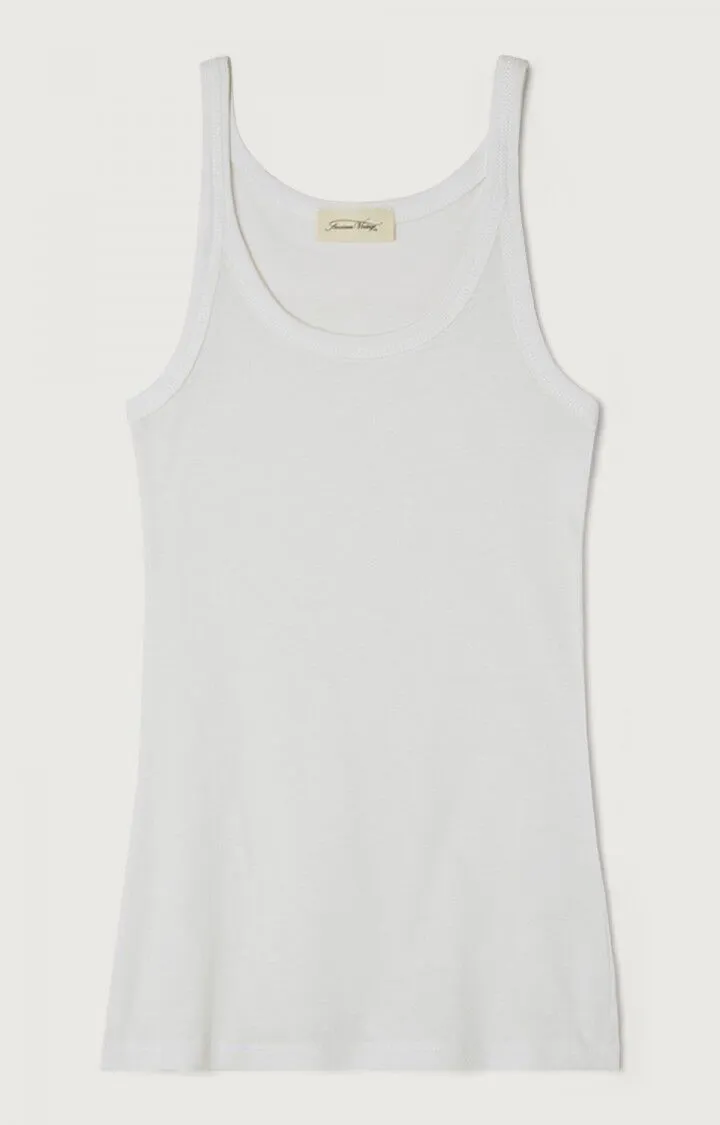 American Vintage IRYSON Crew Neck Tank in White 