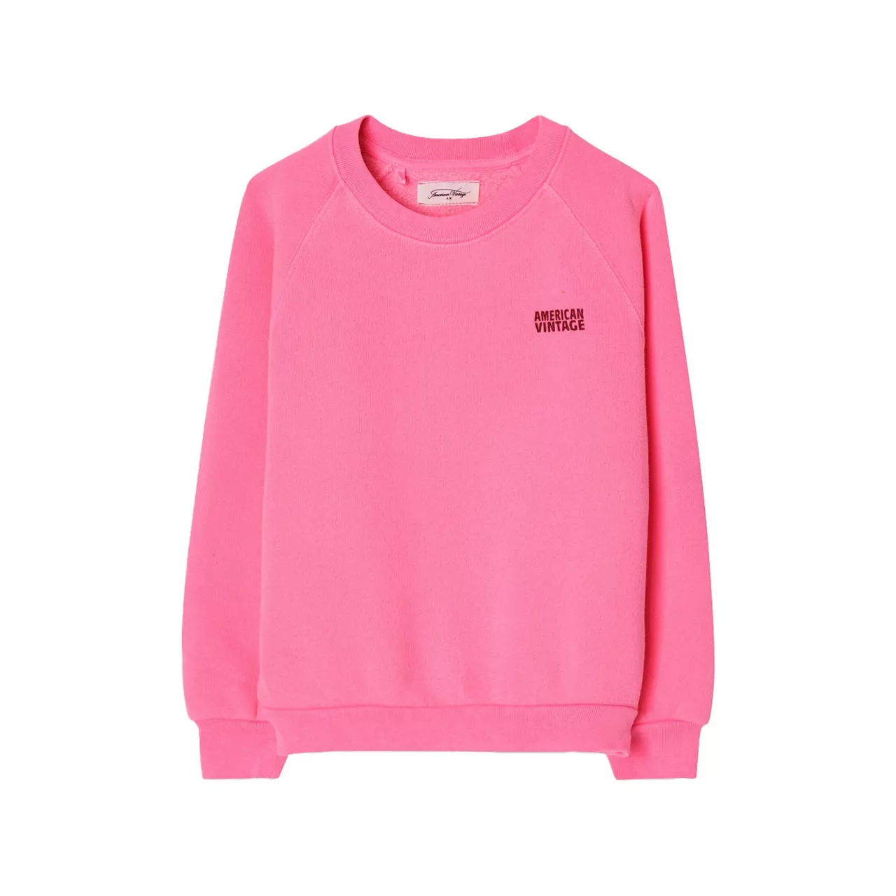 AMERICAN VINTAGE Izubird Logo Sweatshirt - Fluorescent Pink