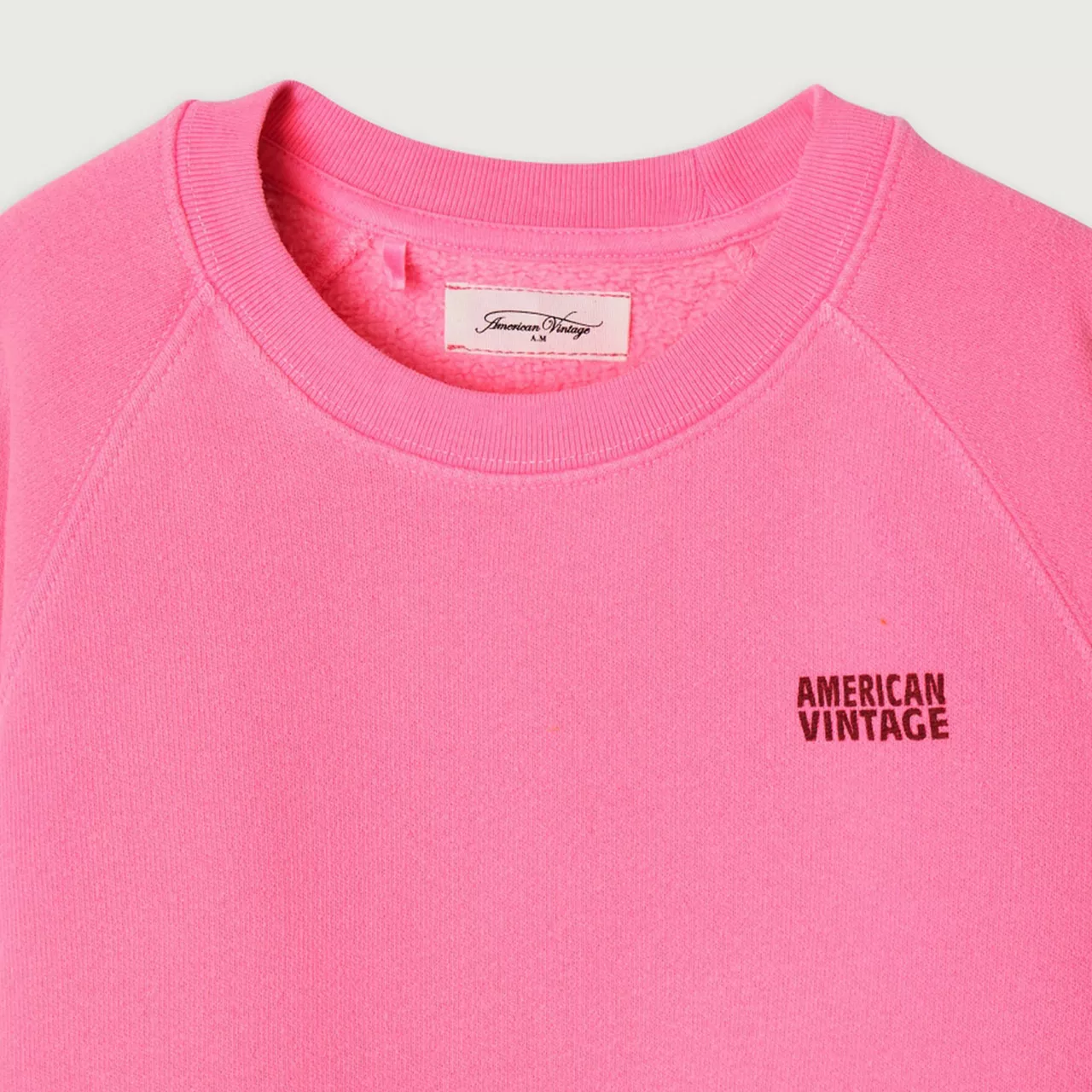 AMERICAN VINTAGE Izubird Logo Sweatshirt - Fluorescent Pink