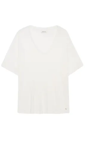 ANINE BING | Vale Tee Off White Cashmere Blend