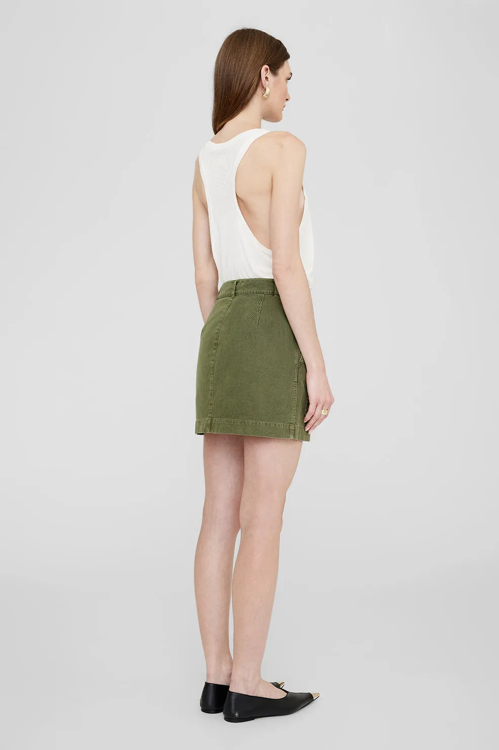  Anine Bing      Aliza Skirt - Army Green 