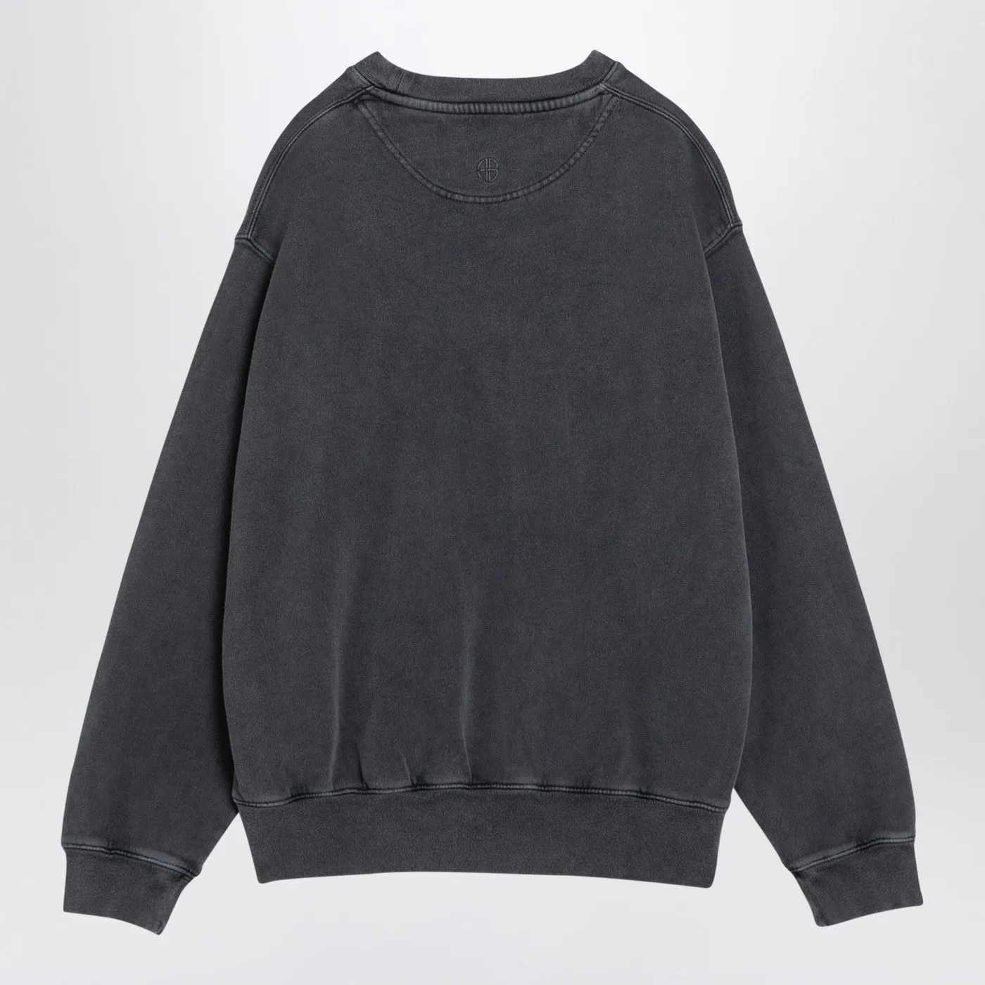 Anine Bing    Anine Bing Black Washed Crew Neck Sweatshirt With Print