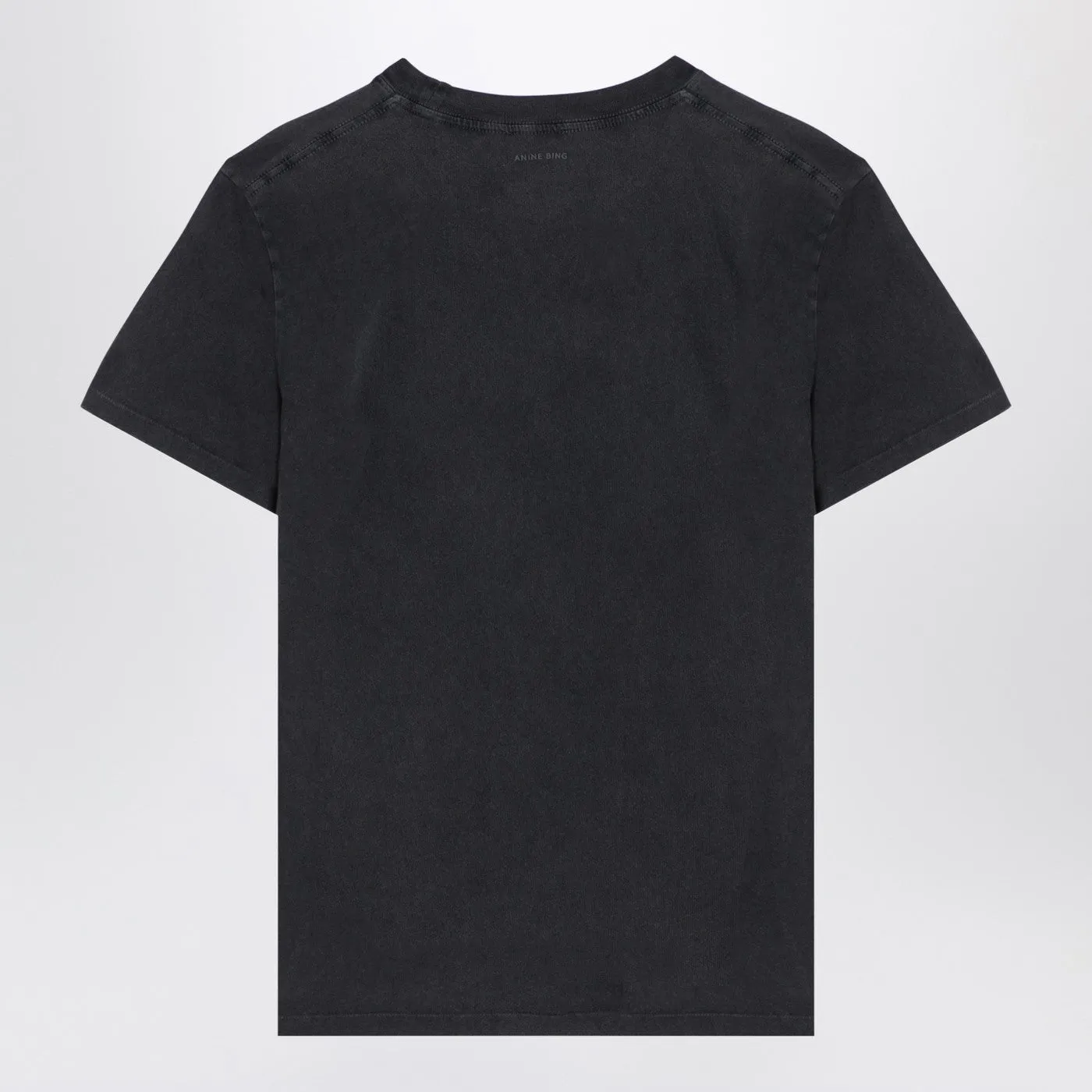 Anine Bing    Anine Bing Black Washed Out T Shirt With Logo