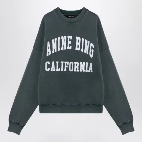 Anine Bing    Anine Bing Green Crewneck Sweatshirt With Logo Print