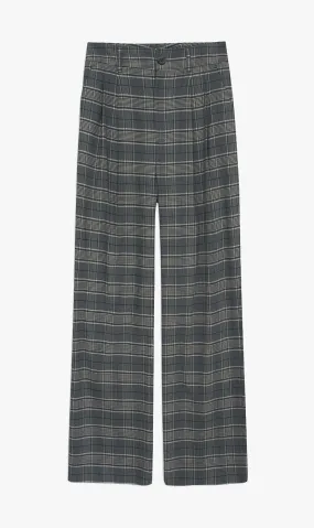  Anine Bing      Carrie Pant - Grey Plaid 