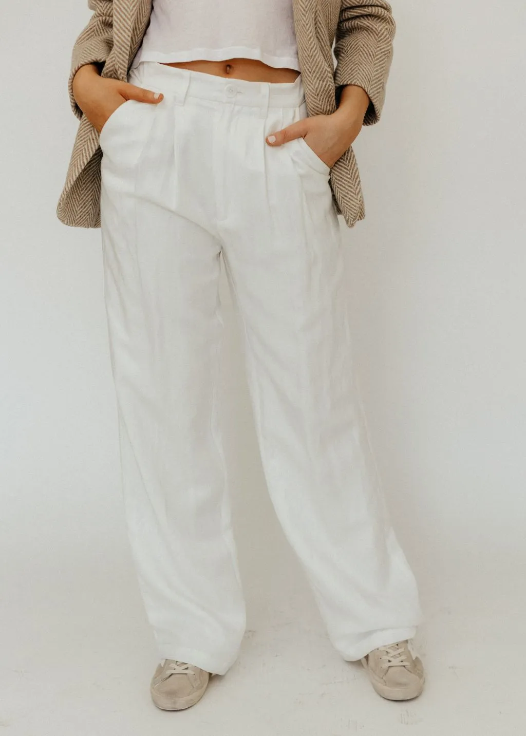 Anine Bing Carrie Pant in White