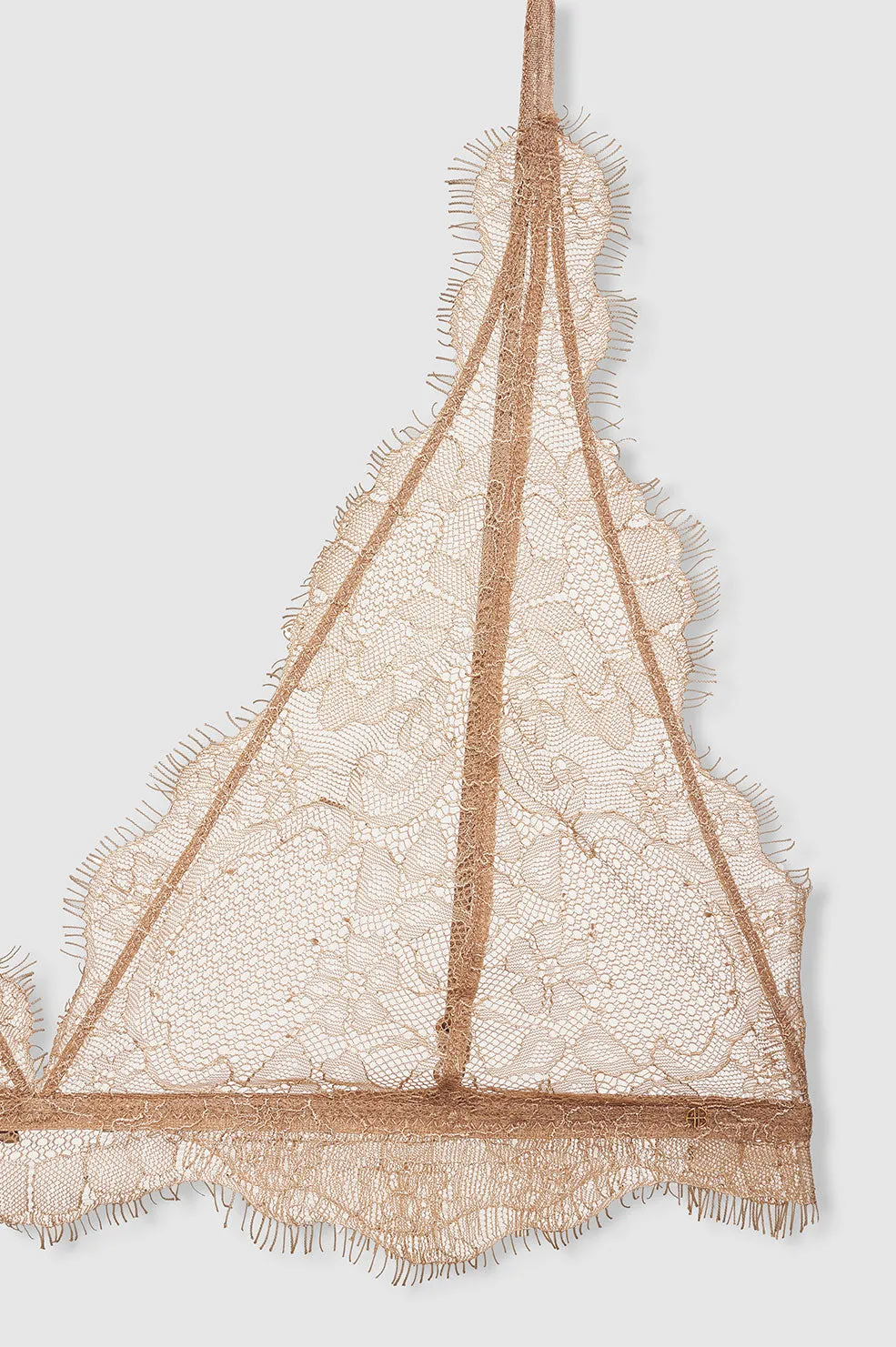  Anine Bing      Delicate Lace Bra - Camel 