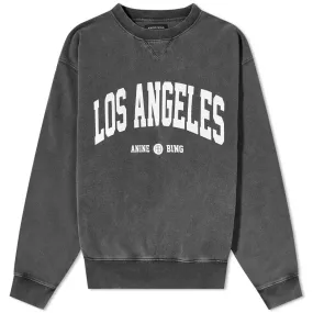 Anine Bing Ramona University Los Angeles Crew SweatWashed Black