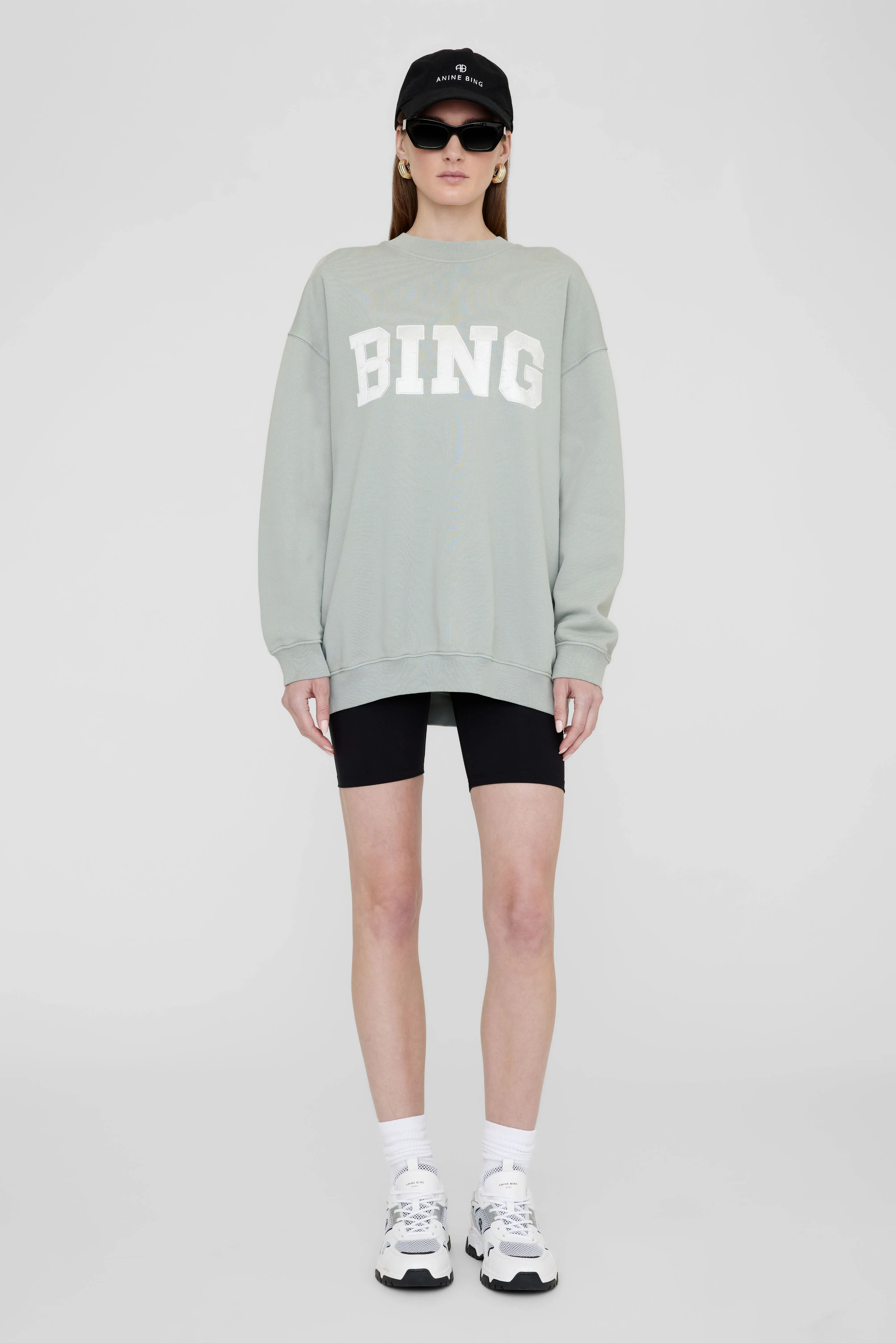 Anine Bing Tyler Sweatshirt Satin BING - Sage Green