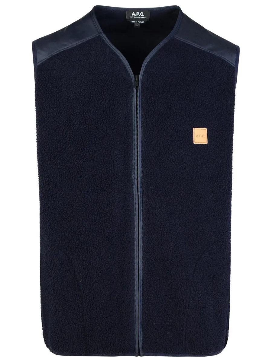 A.P.C.    A.P.C. 'Nate' Navy Polyester Vest