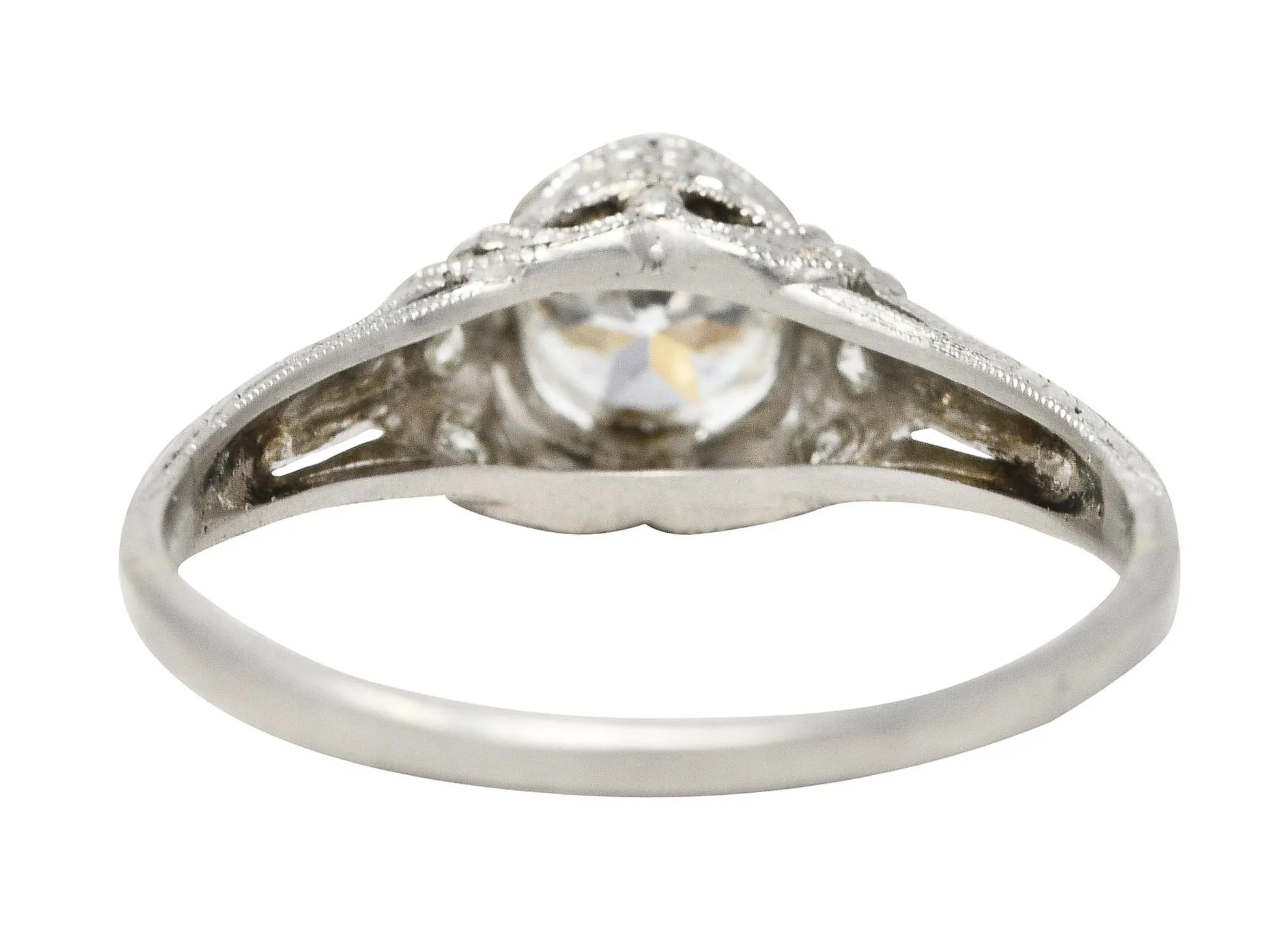 Art Deco 0.78 CTW Old European Platinum Orange Blossom Festoon Engagement Ring