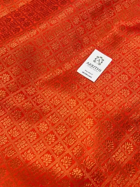 Banarasi brocade fabric with copper zari