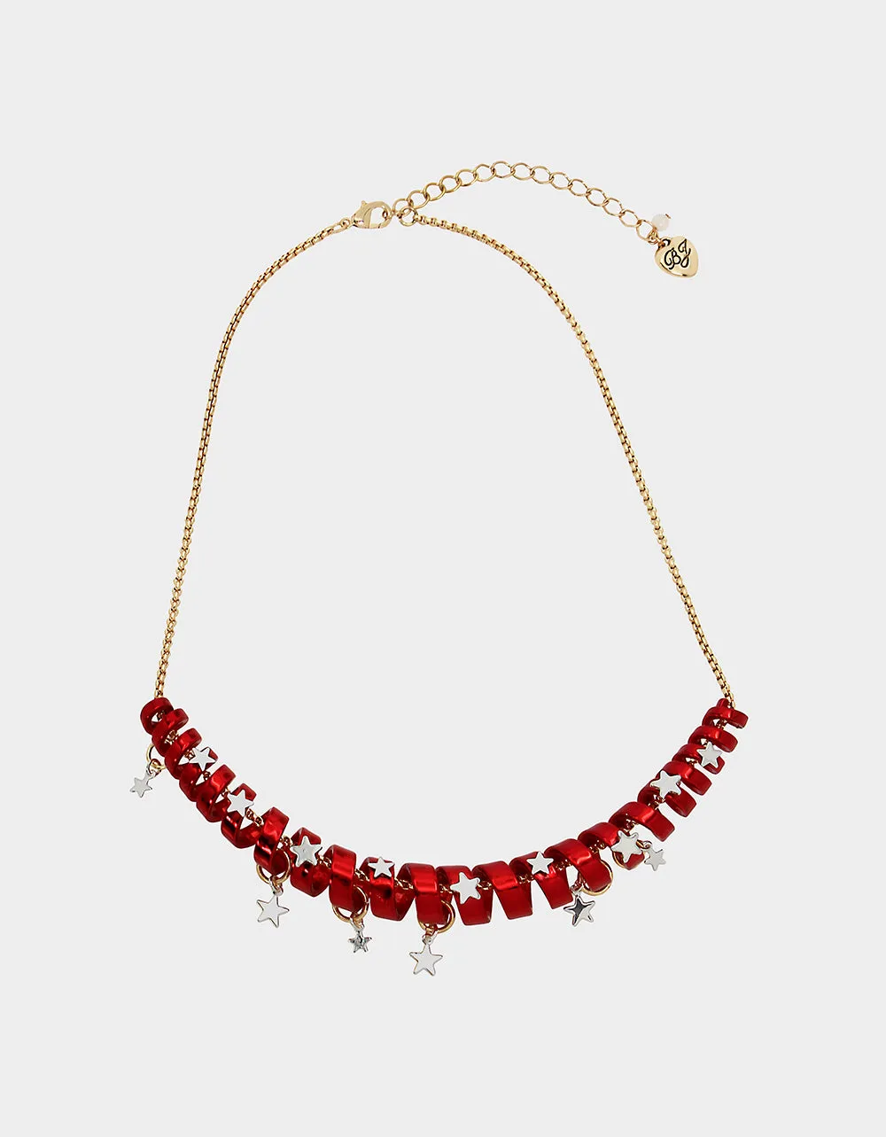 BETSEYS HOLIDAY COIL NECKLACE RED