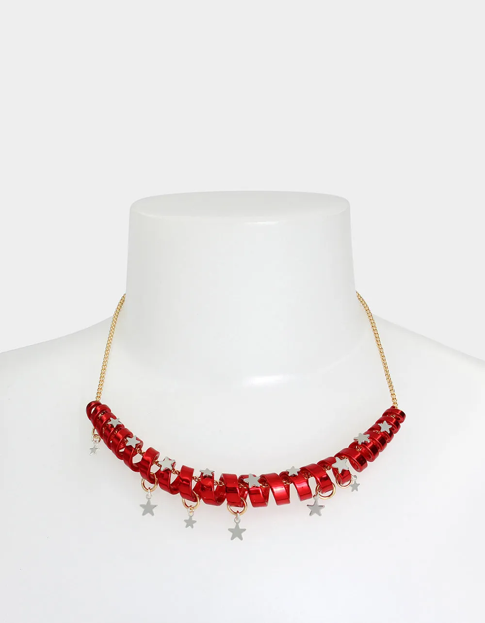 BETSEYS HOLIDAY COIL NECKLACE RED