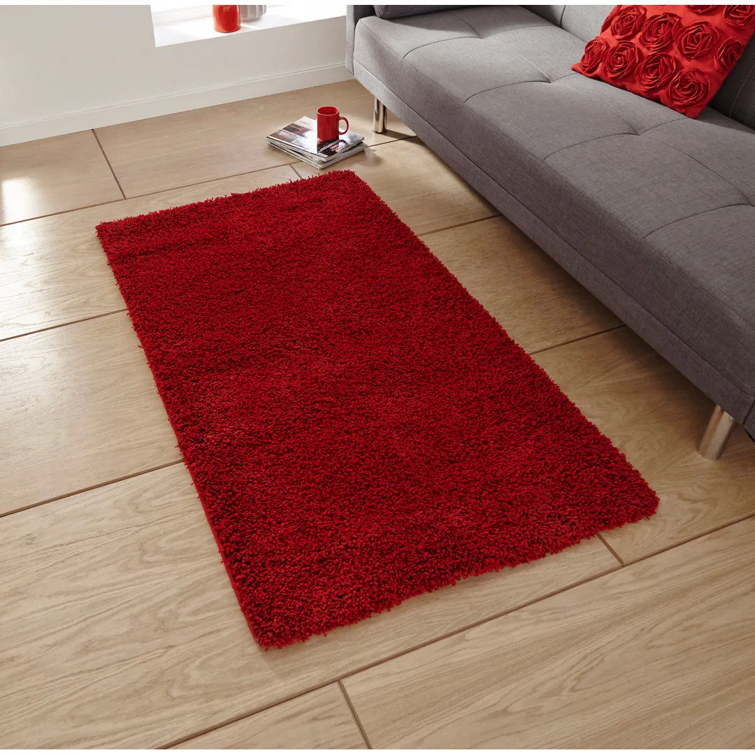 Bianca Shaggy Red Rug