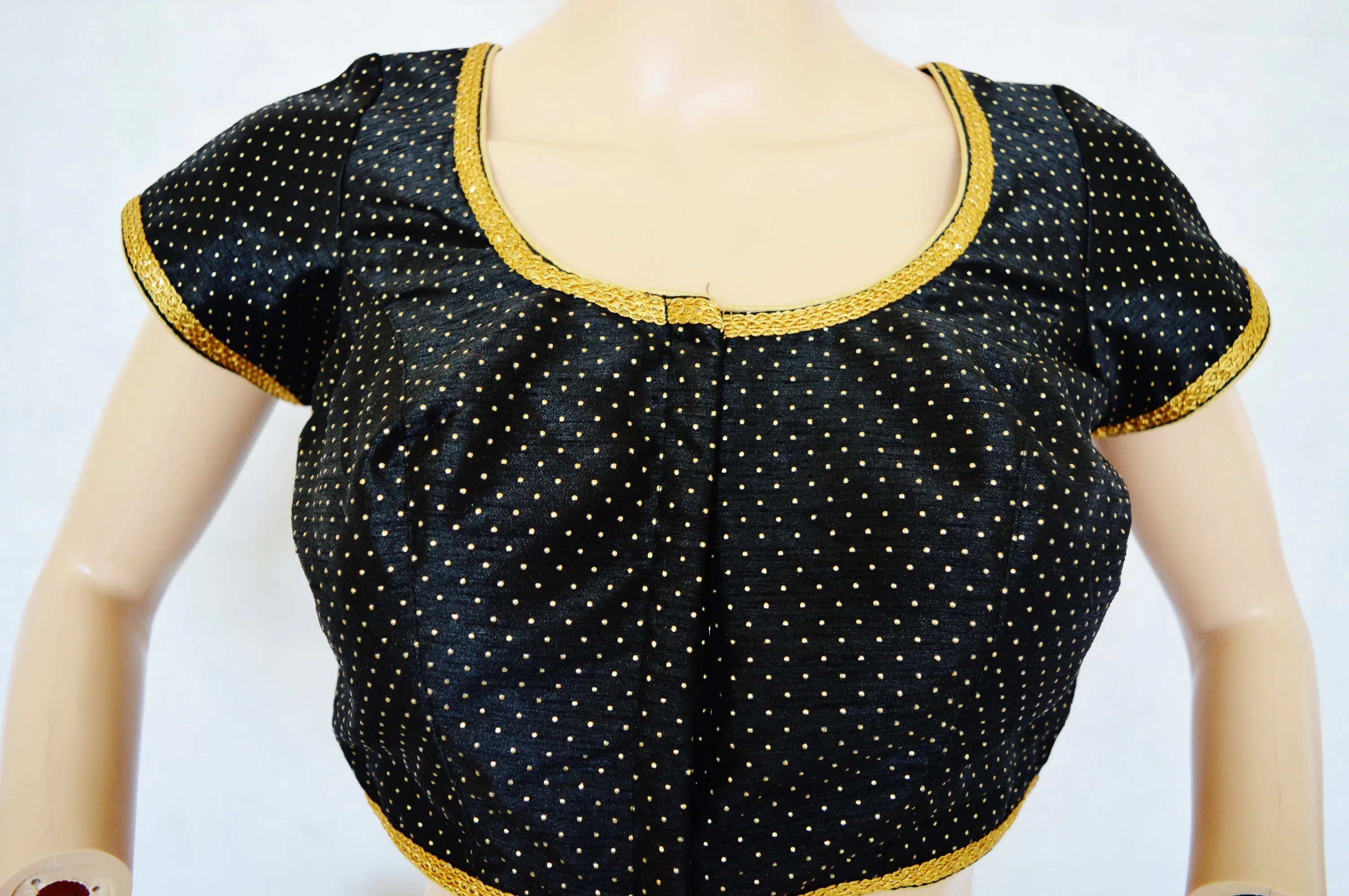 Black Brocade Blouse Size 36