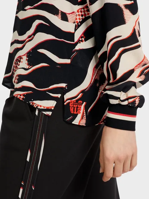 Blouse - Red/Black/Print