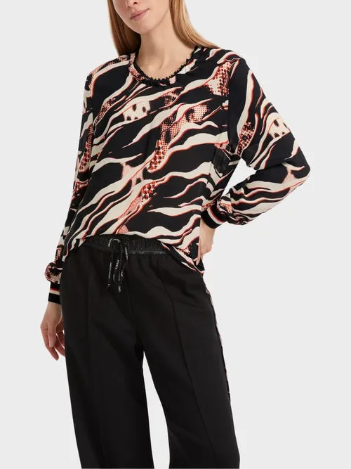 Blouse - Red/Black/Print