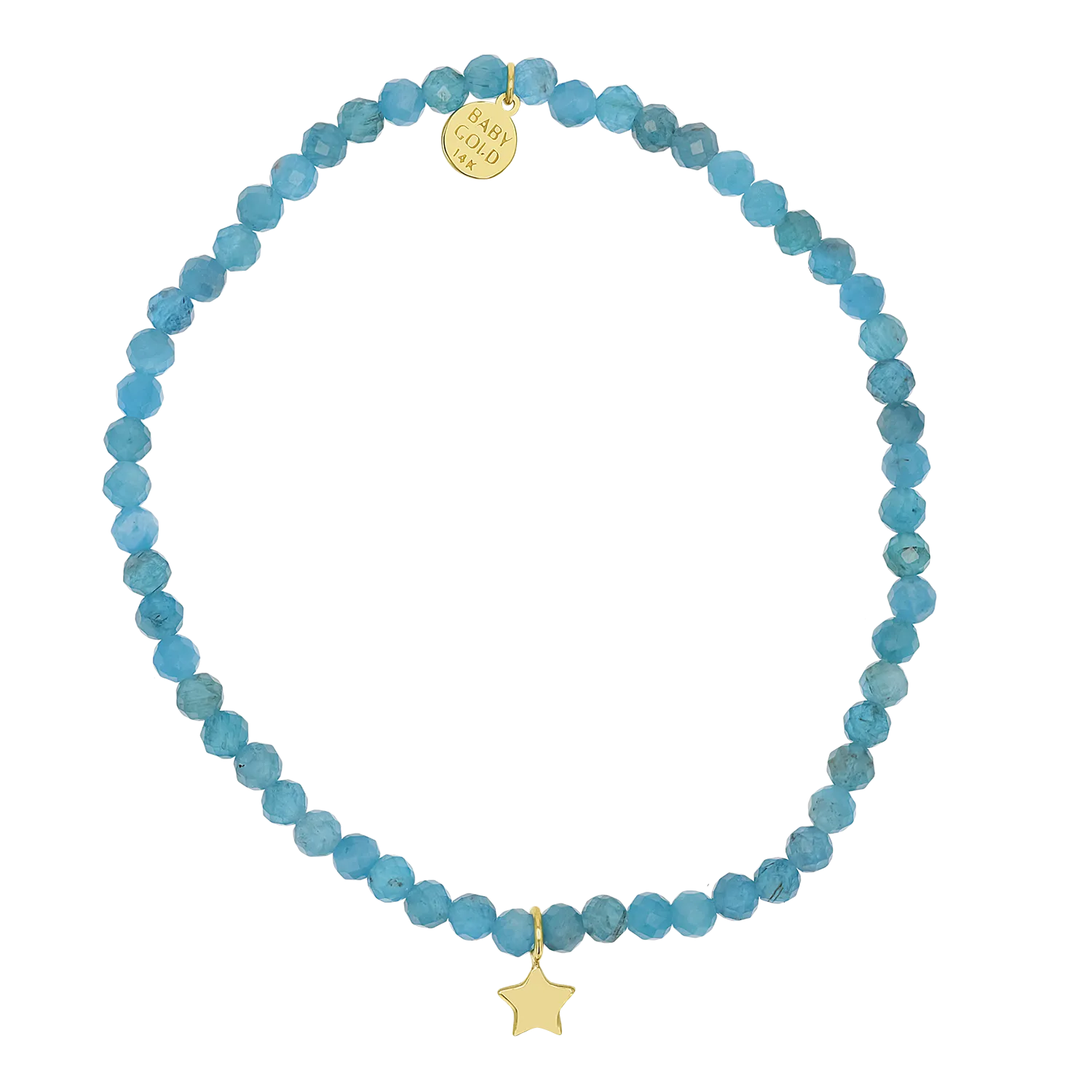 Blue Gemstone & Custom Charm Bracelet