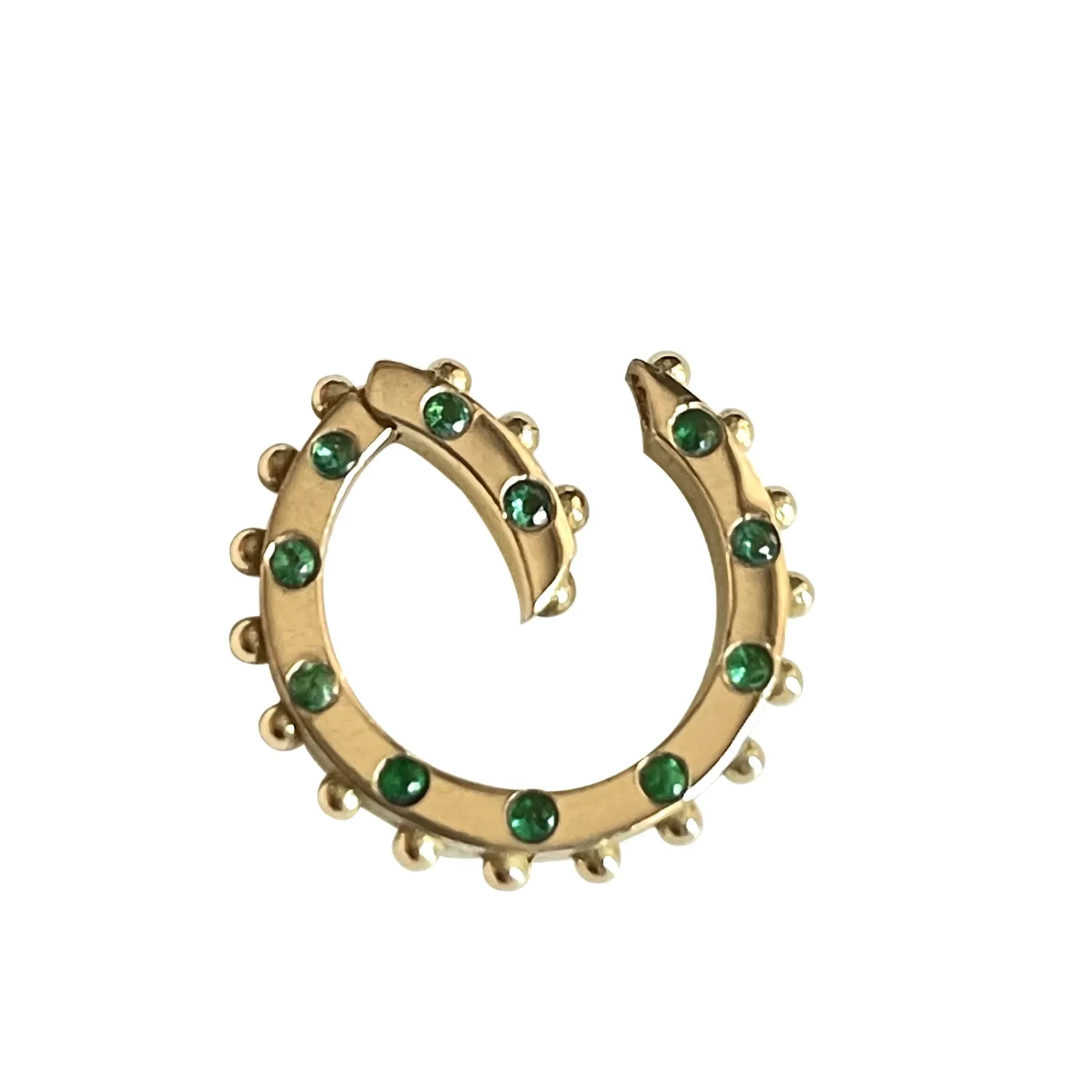 BOHEME EMERALD CLICKER YELLOW GOLD