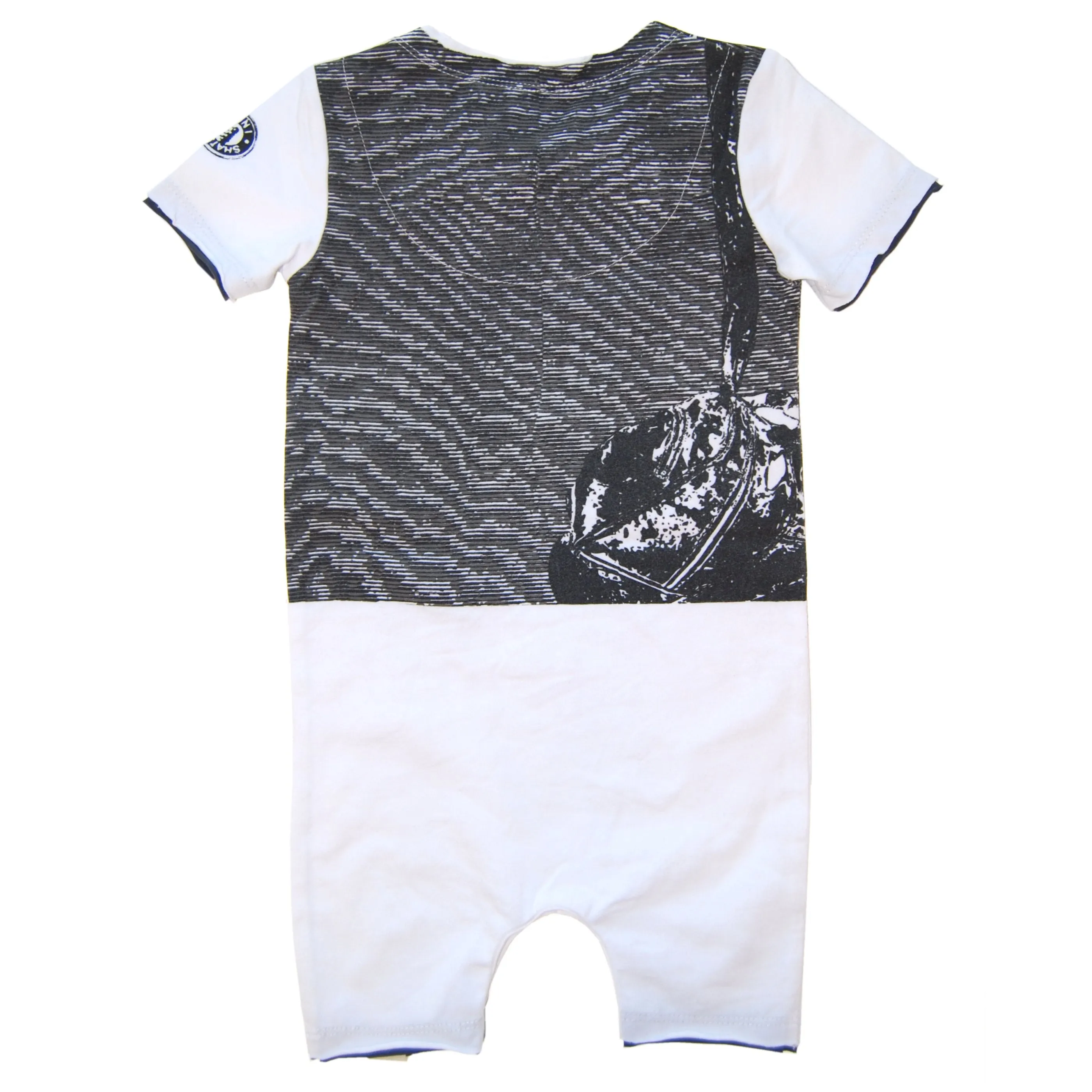 Bow Tie Golfer Vest Romper by: Mini Shatsu