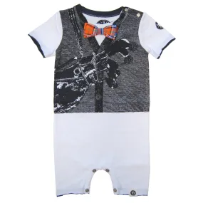 Bow Tie Golfer Vest Romper by: Mini Shatsu