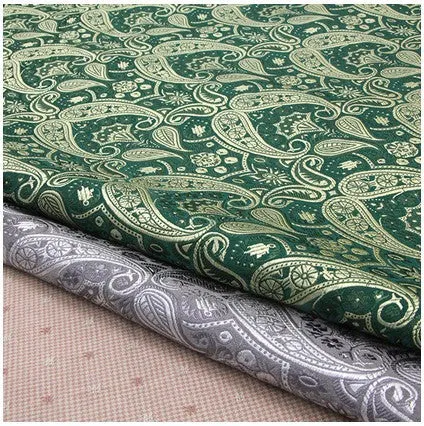 Brocade Fernleaf Custom Satin Material