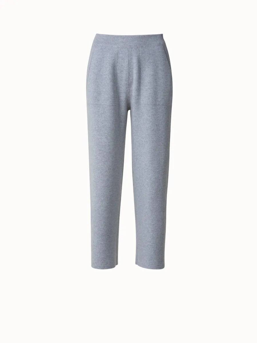 Cashmere Piqué Knit Pants