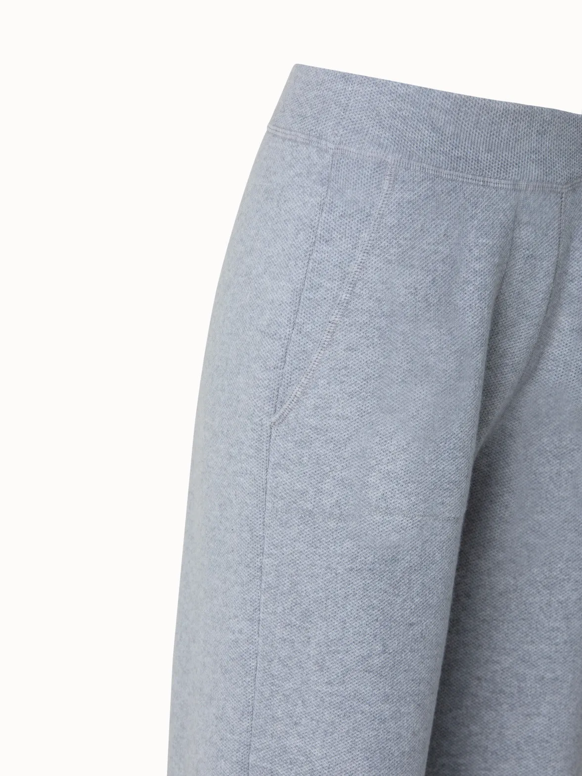 Cashmere Piqué Knit Pants