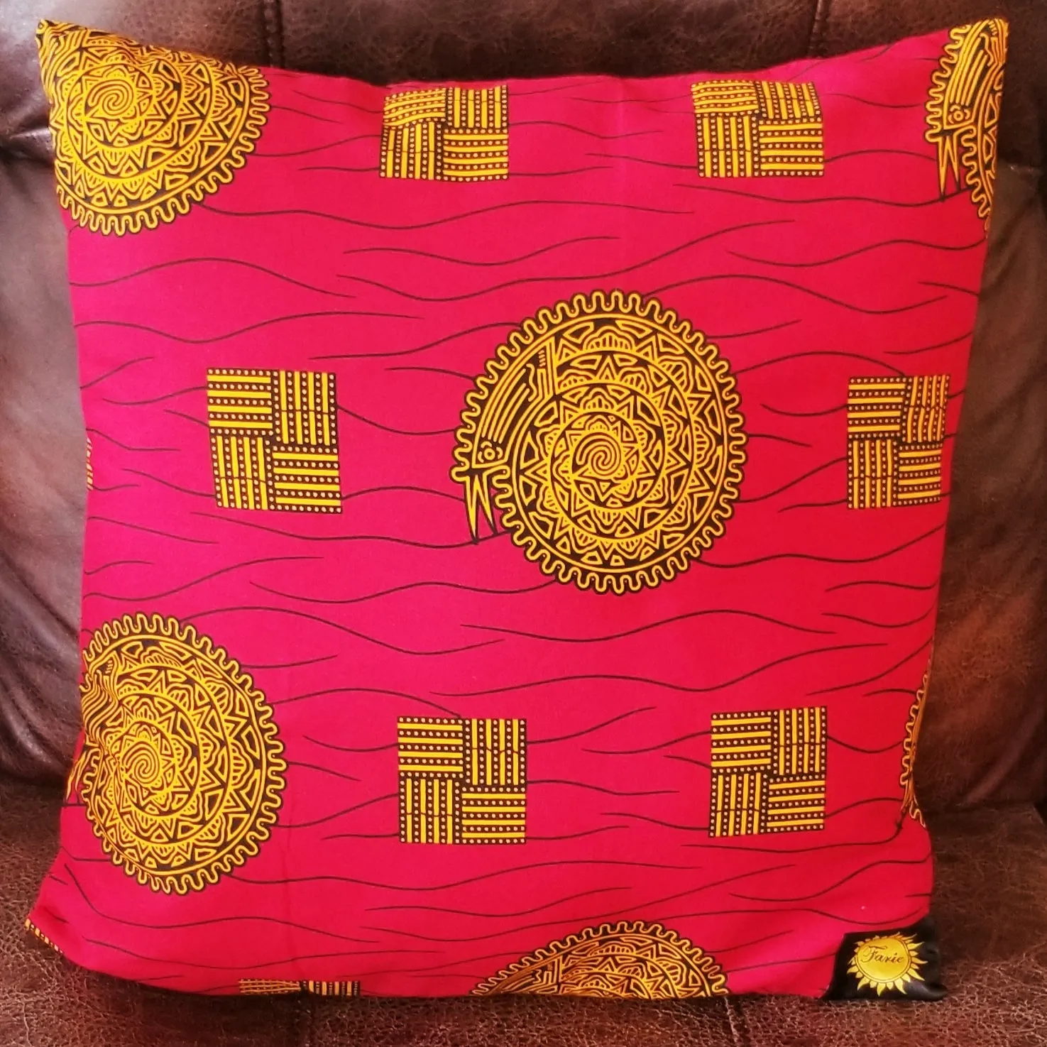 Chido Decorative Pillows-Red/Gold