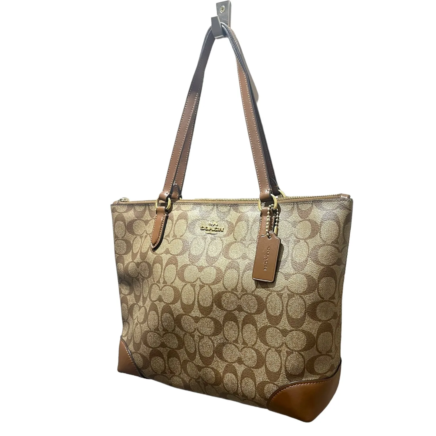 Coach Monogram Brown Bag