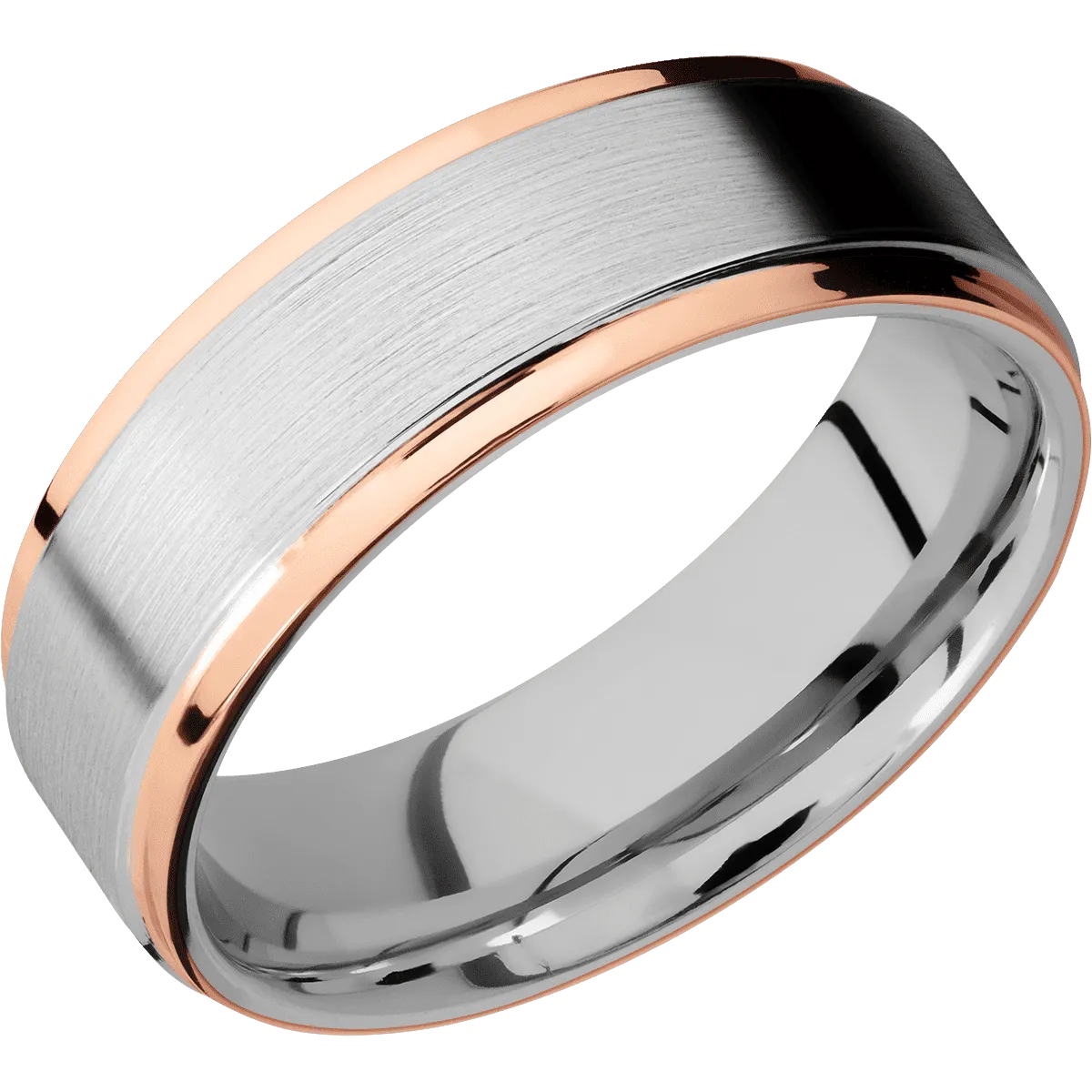 Cobalt Chrome with Satin , Polish Finish and 14K Rose Gold Inlay