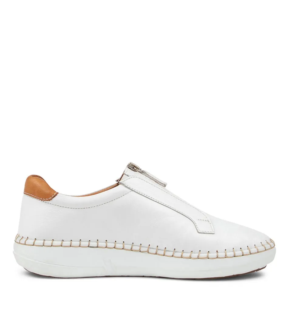 COLORADO Poina White Tan Leather Sneakers