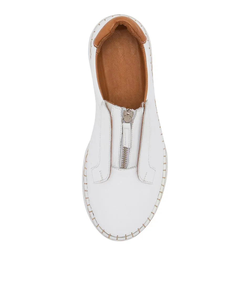 COLORADO Poina White Tan Leather Sneakers