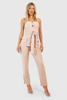 Crepe Ankle Grazer Pants