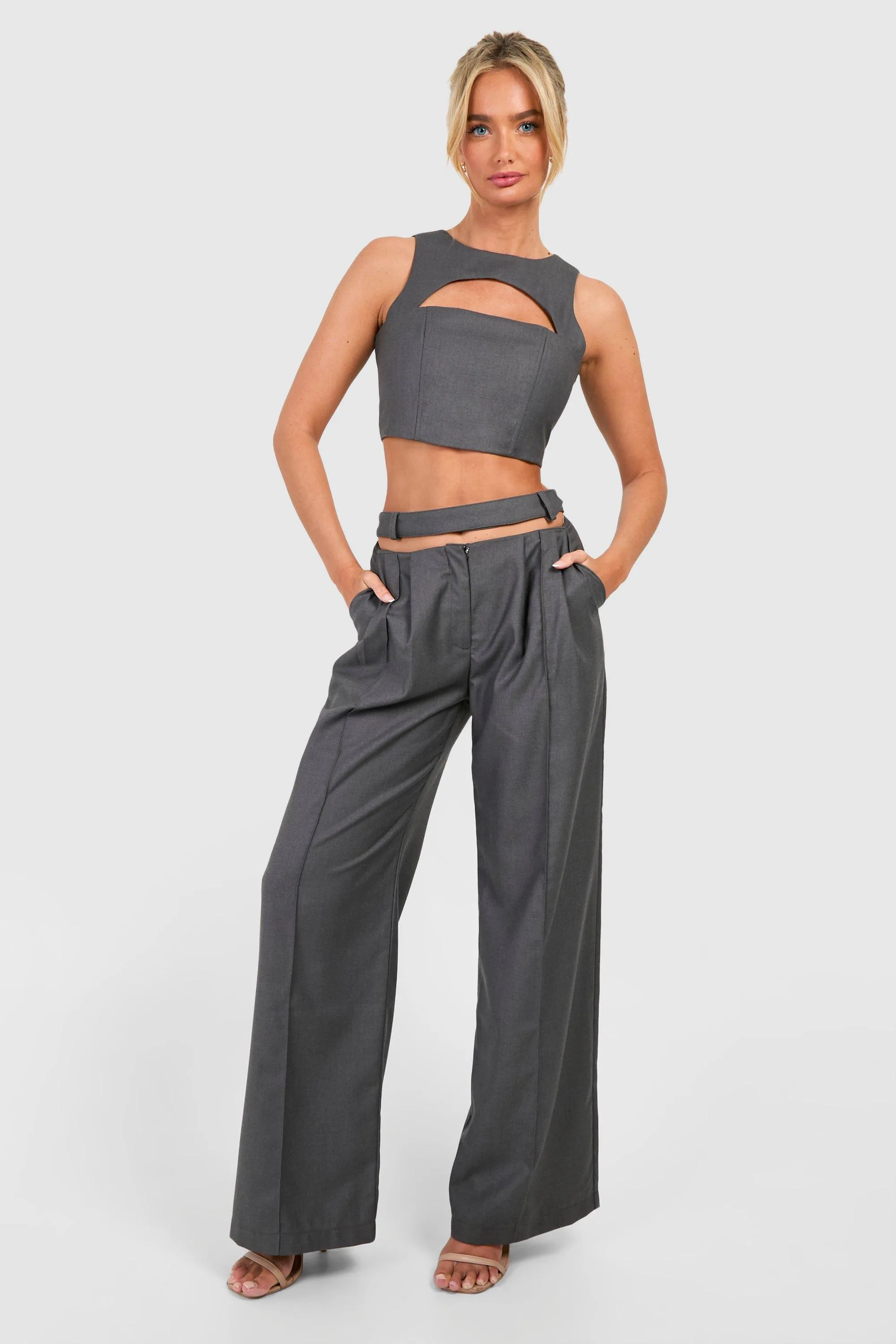 Cut Out Detail Pants