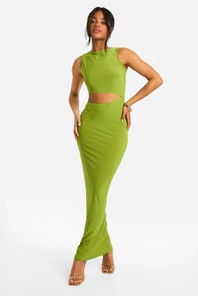 Cut Out Slinky Maxi Dress