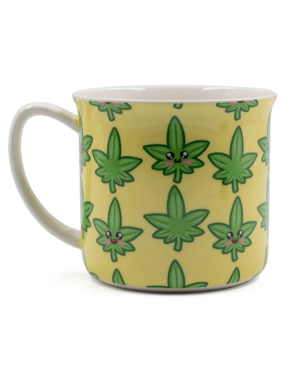 Cute Weed Buddy Yellow Mug