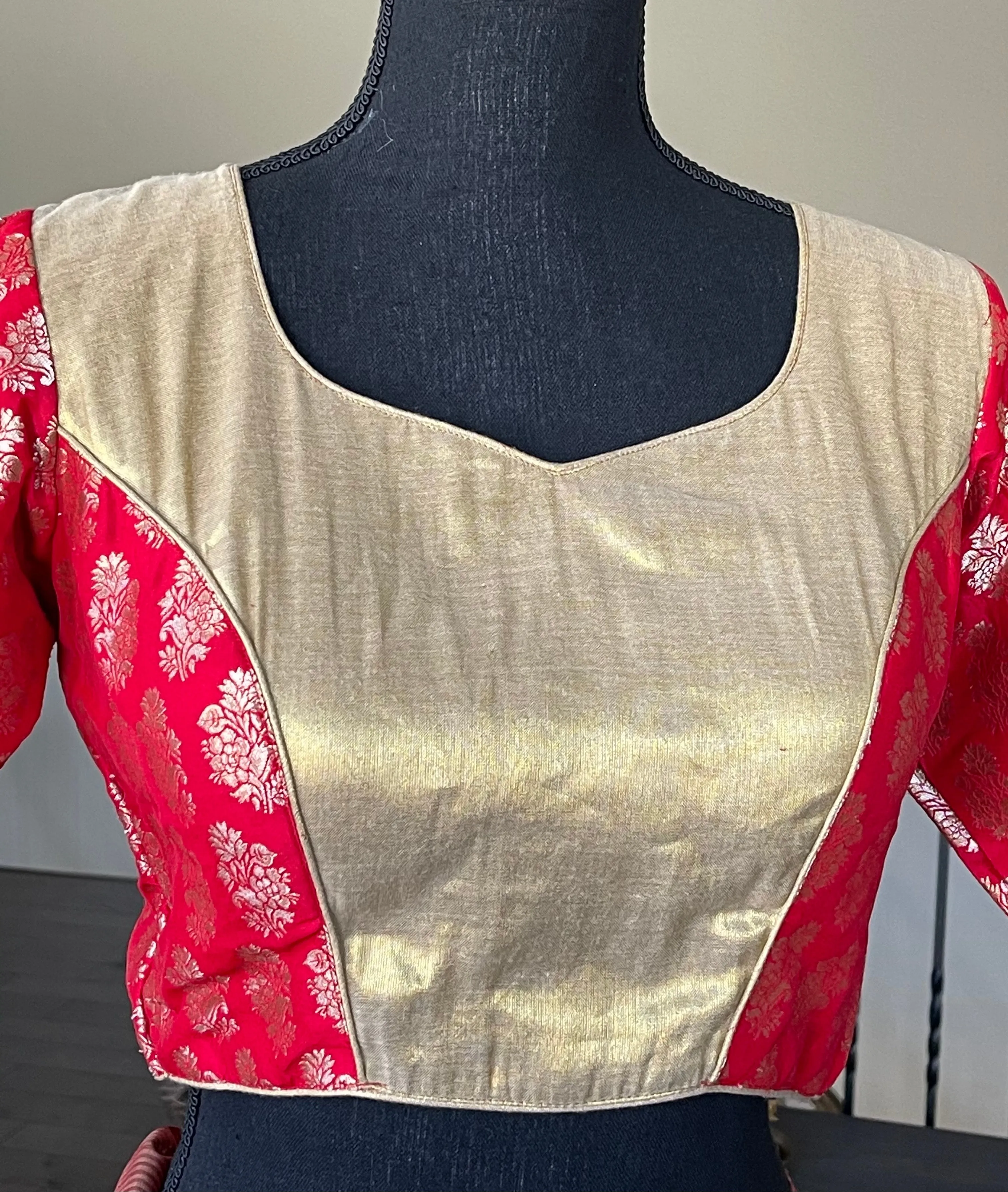 Designer Blouse - Red Brocade