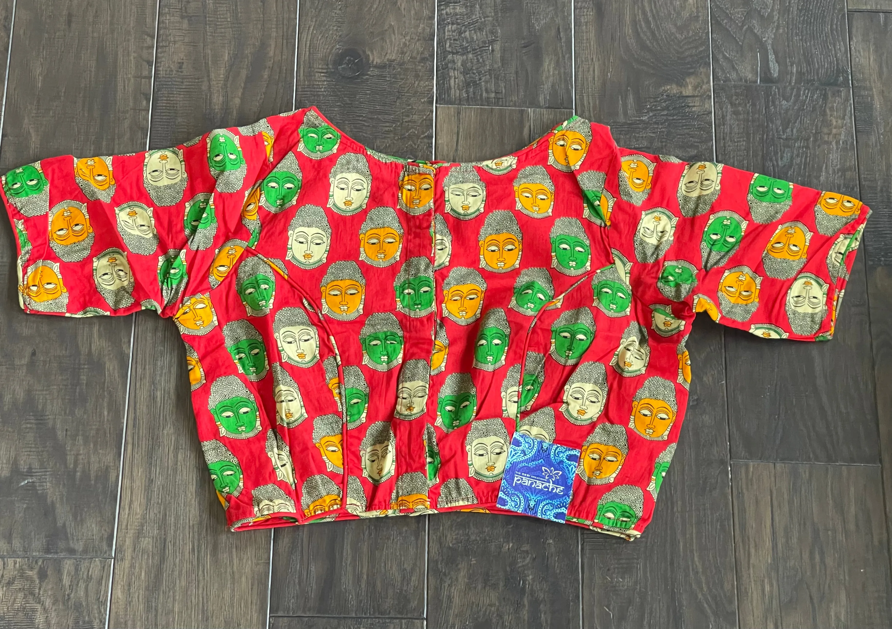 Designer Blouse - Red Buddha