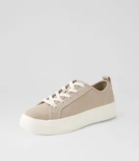 DIANA FERRARI Daelin Stone White Canvas Sneakers