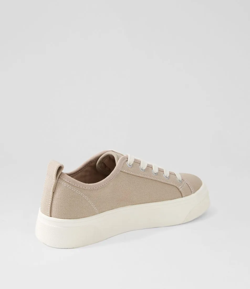 DIANA FERRARI Daelin Stone White Canvas Sneakers