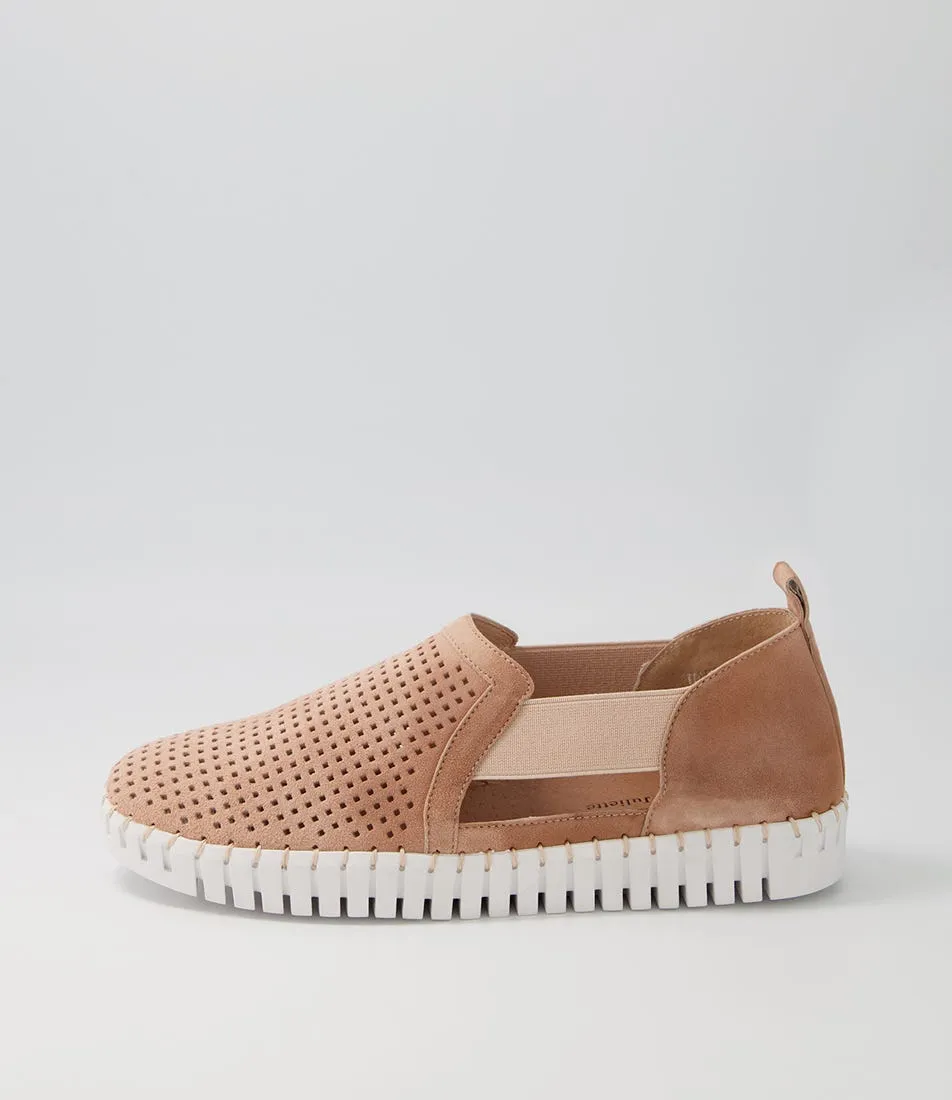 DJANGO & JULIETTE Habiki Peach Suede Sneakers