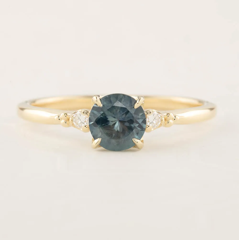 Estel Ring - 1.04ct Blue Green Montana Sapphire (One of a kind)