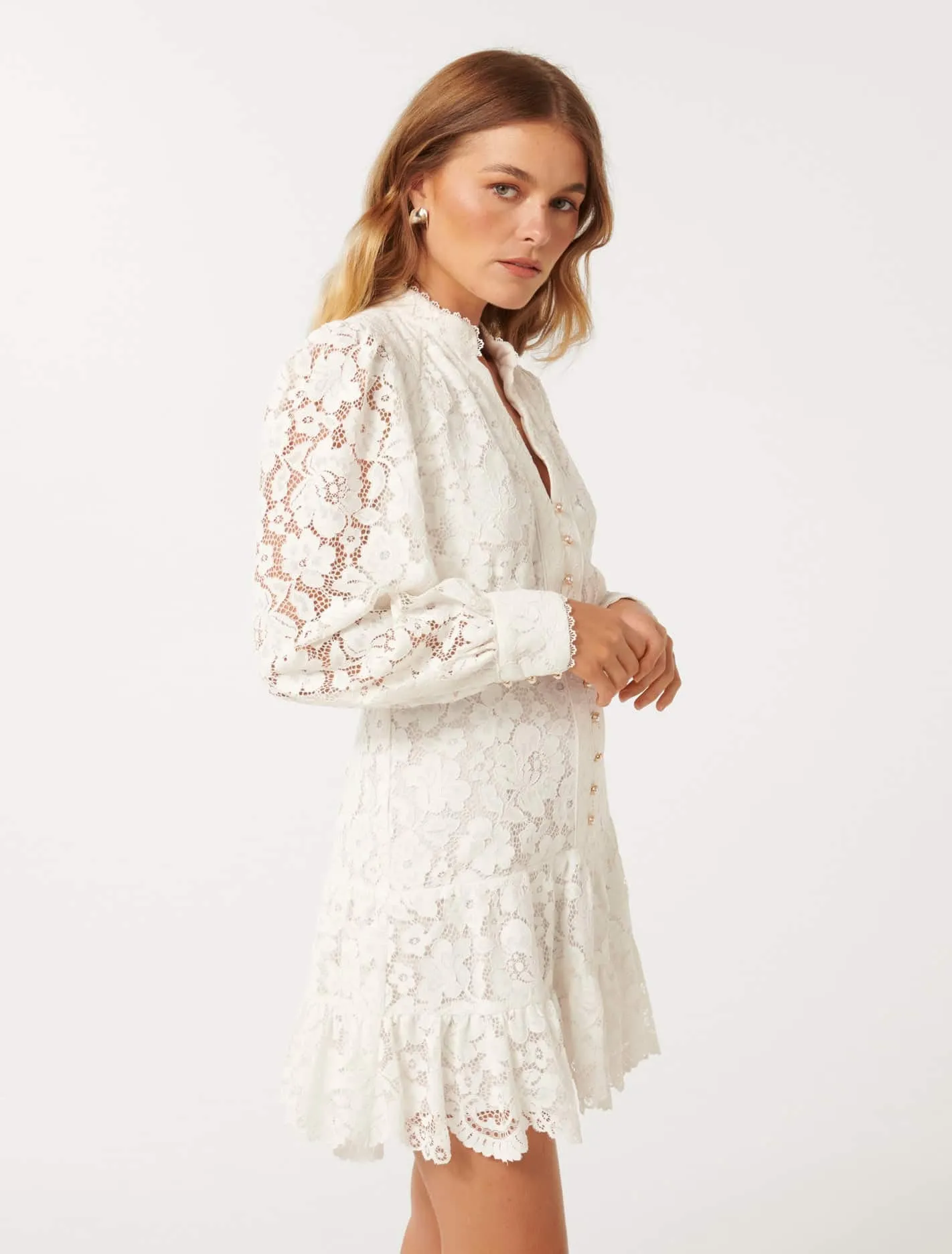 Evie Petite Lace Mini Dress