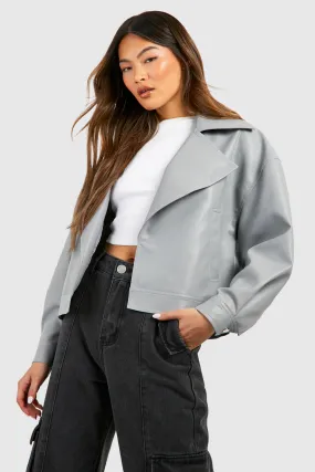 Faux Leather Short Jacket