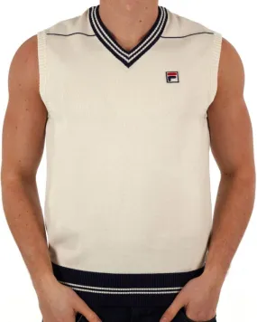 Fila Vintage Knitted Tank Vest Gardenia