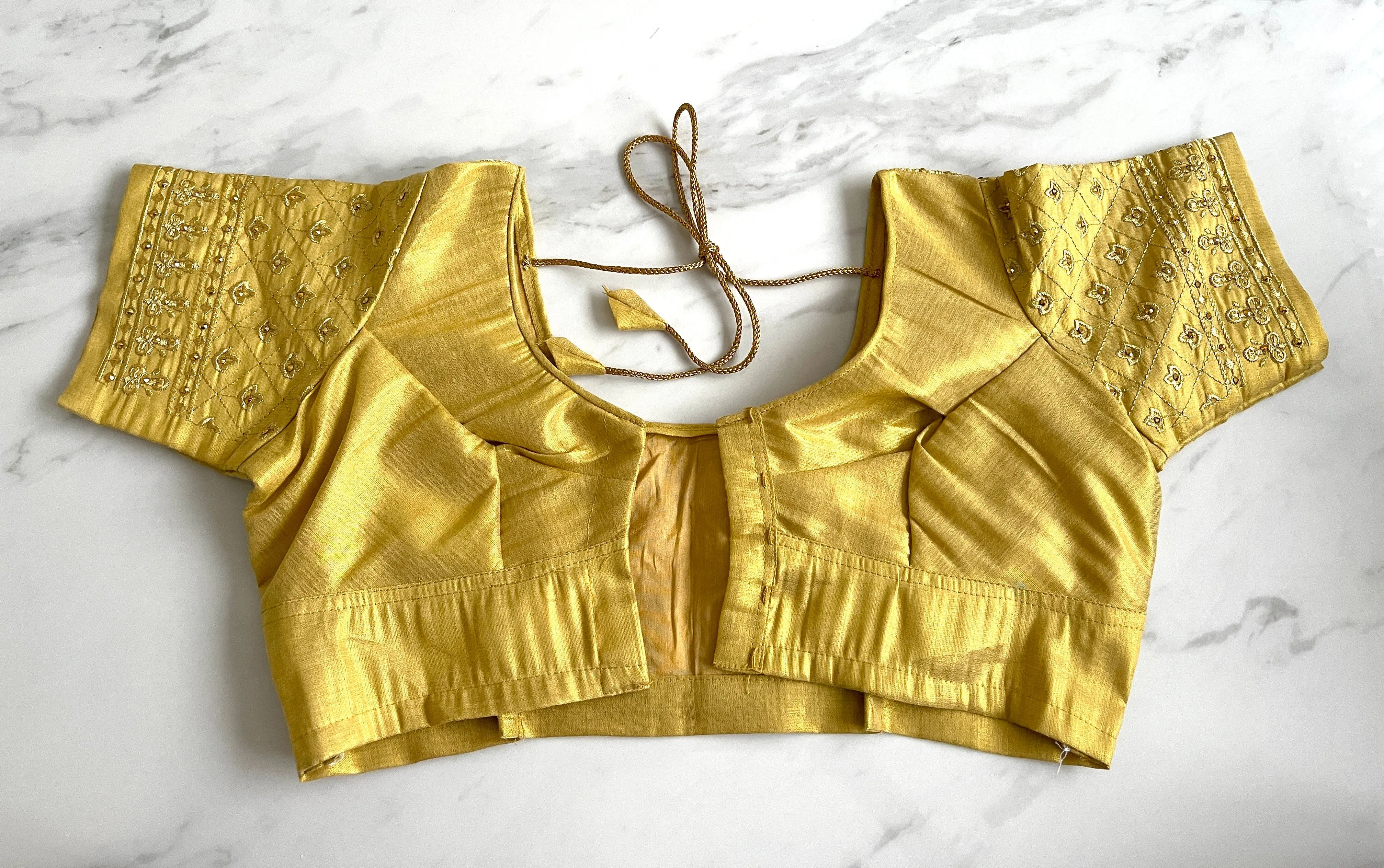 Gold Brocade Blouse Size 34