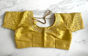 Gold Brocade Blouse Size 34